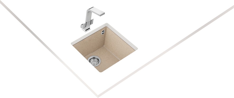 SQUARE 40.40 TG AVENA BEIGE Tezgahaltı Granit Eviye Bej 40 cm 115230027