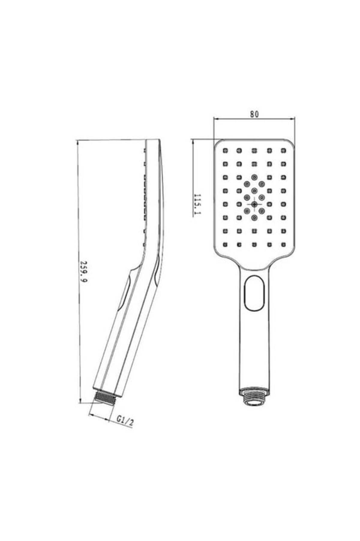 Air2 Touch2 Eco 115S 3 Sprey Fonksiyonlu El Duşu, Krom