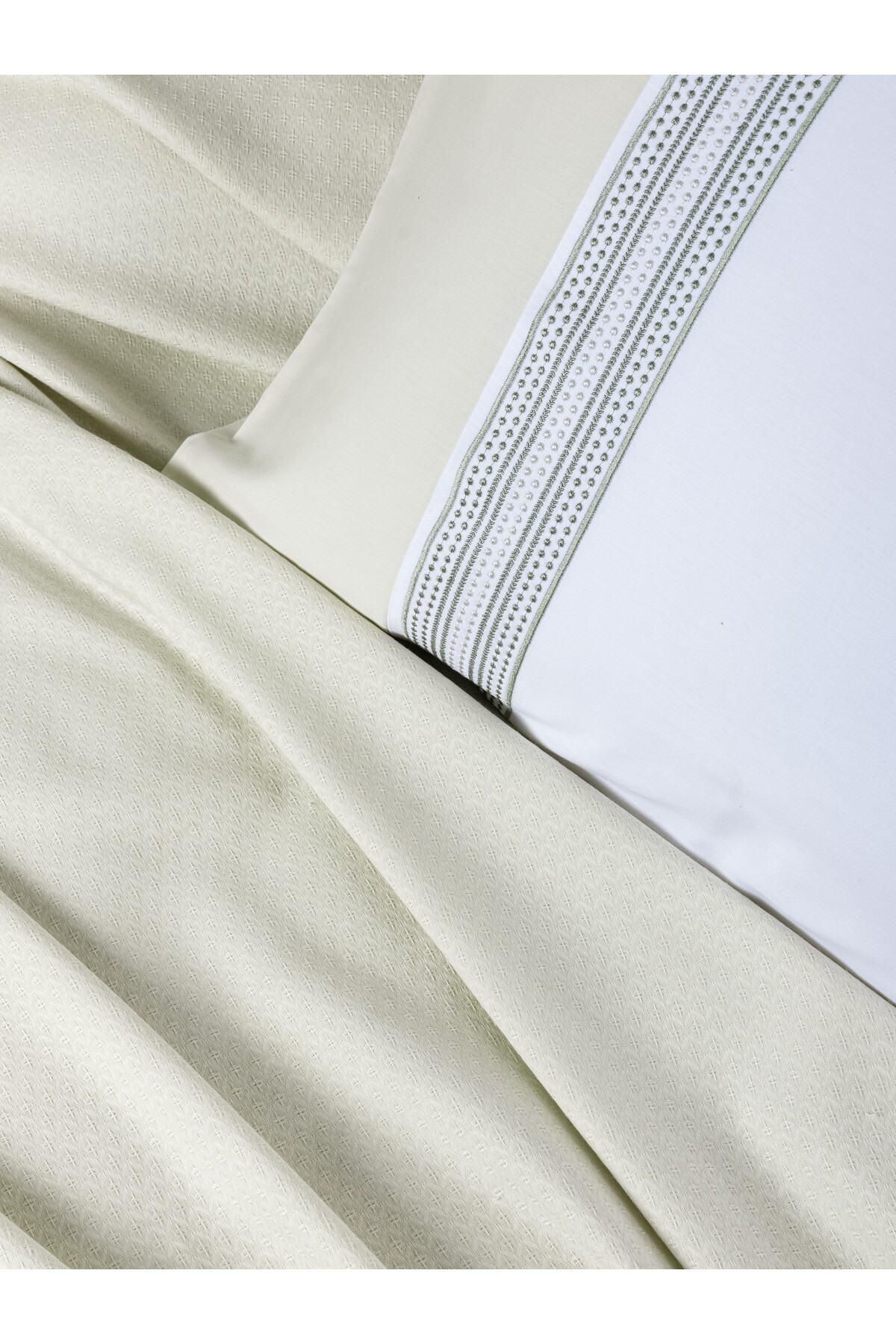 Lusso Bambu Çift Kişilik Pike Takımı Lessy Yeşil
