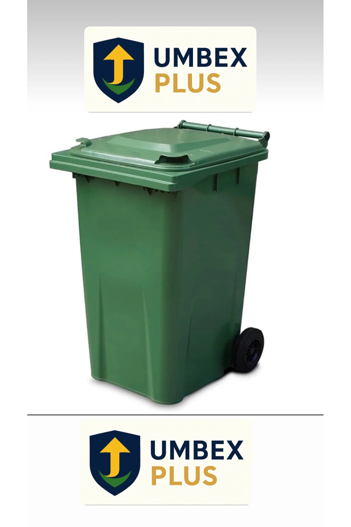 UMBEX Yeşil Çöp Konteyneri Çöp Kovası 240 Litre Konteyner A Isıya Karşı Dayanıklı - Yeşil