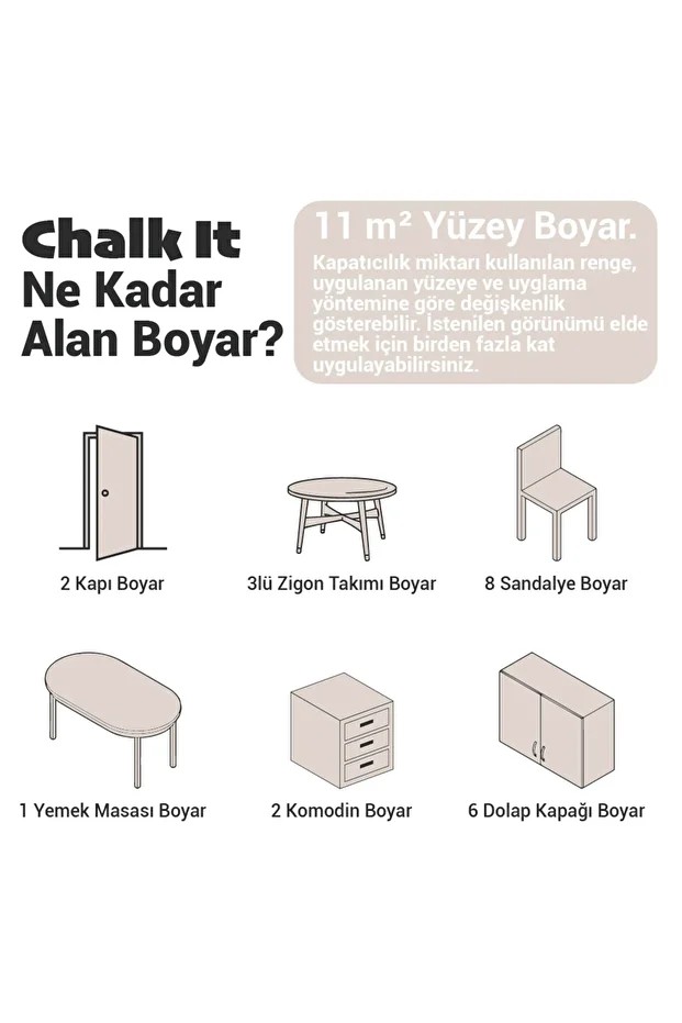 Chalk It Kendinden Vernikli Boya | Antik Bej