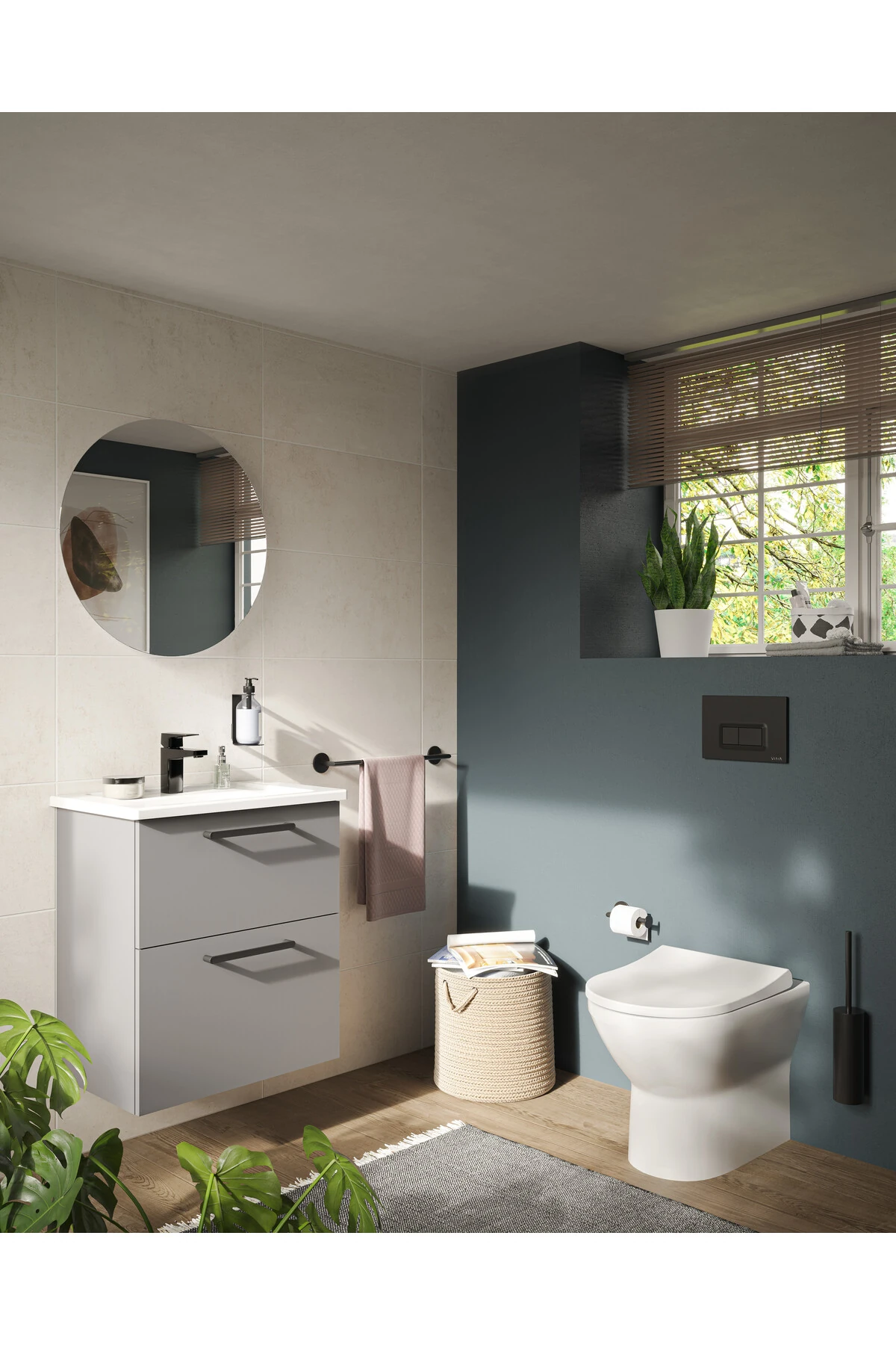 Artema Root Square A4273236 Lavabo Bataryası, Mat Siyah