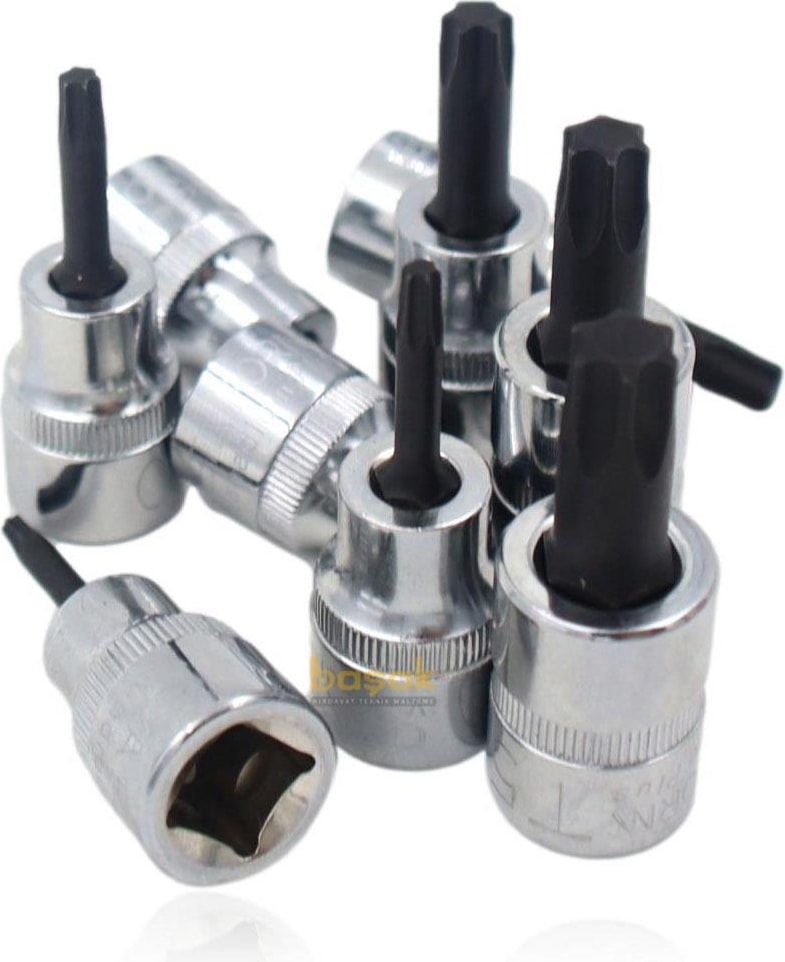 T10 - T50 3/8" 9 Parça Raylı Torx Uçlu Lokma Takımı C18S-RT09