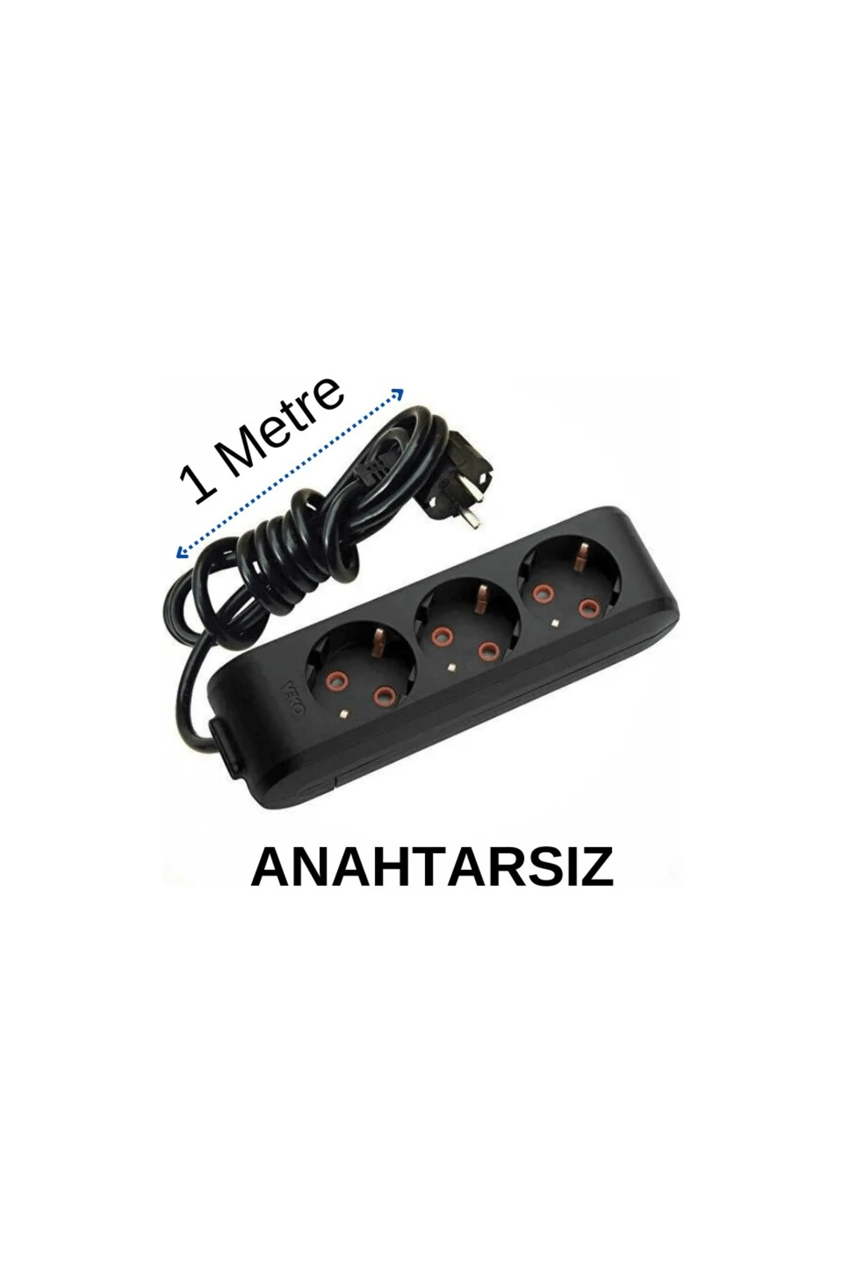 Multi-let Üçlü Priz Topraklı Kablolu Ç. K. - 1 metre