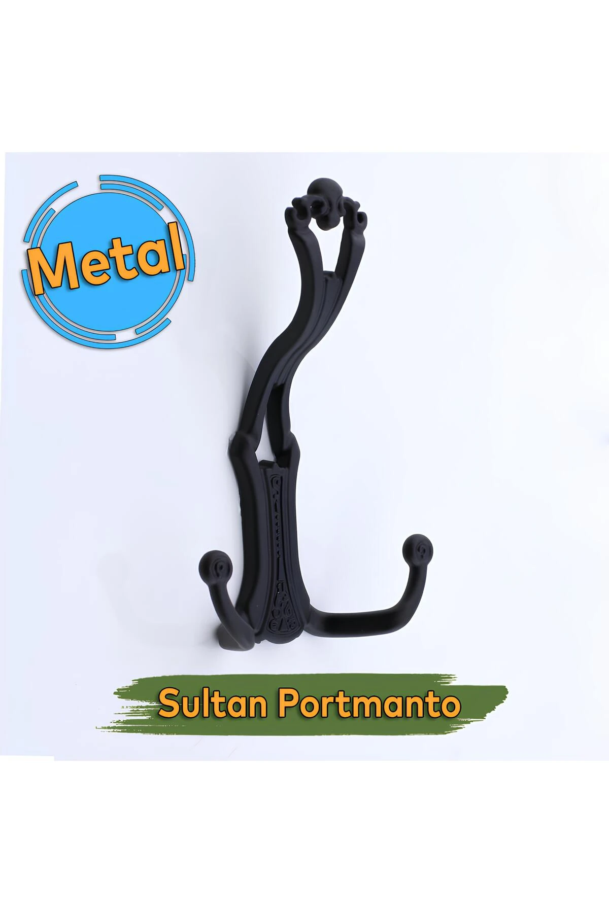 Sultan Siyah Vestiyer Askısı Portmanto Dolap Askılık Askısı Duvar Banyo Mutfak Elbise Askılığı