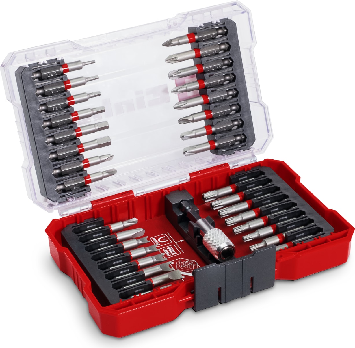 EİNHELL M-CASE 33 Parça Uç Seti (S2 Çelikten Yapılmış 50 mm Uçlu Akülü Vidalamalar Ve Elektrikli Matkaplar İçin, Karbon Çeliğinden Yapılmış Hızlı Değiştirilebilir Uç Tutucu, Saklama Kutusu) - 49118903