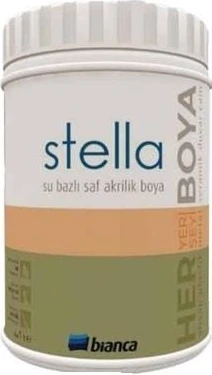 Bianca Stella Su Bazlı Saf Akrilik Boya 1 Lt Beyaz