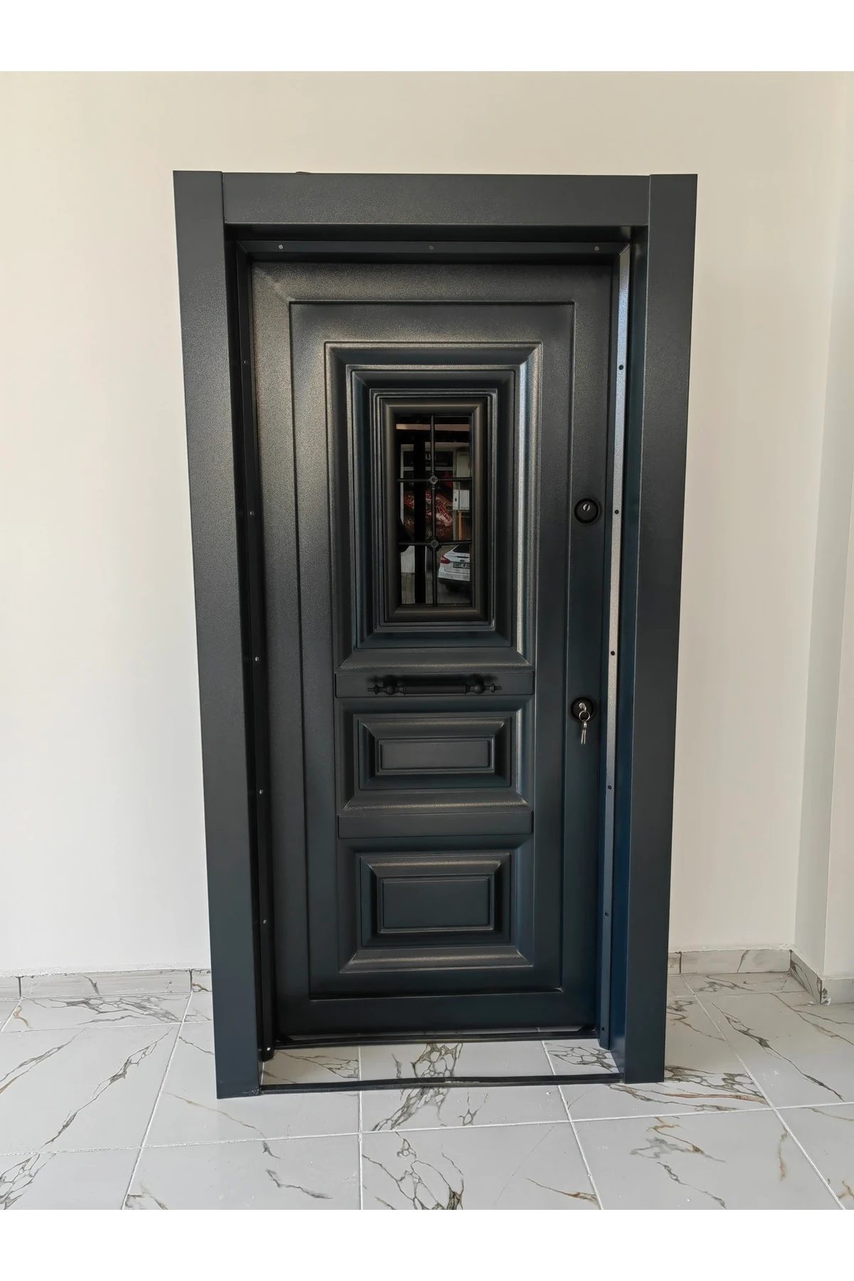 Camlı Çelik Kapı Sol