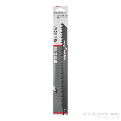 BOSCH - Elyaflı ve Çimentolu Malzemeler İçin Tilki Kuyruğu Bıçağı S 1241 Hm - 2'Li Paket