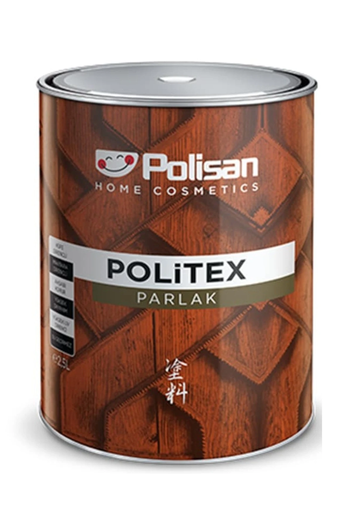 Politex Lüx Vernik Ahşap Koruyucu Parlak Fındık 2,5L