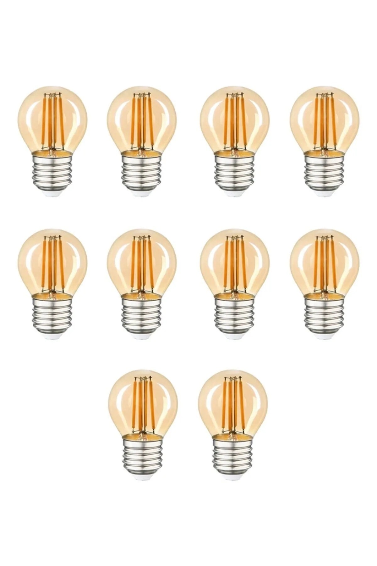 10 Adet G45 Bal Cam 6w E27 Mini Led Ampul - 2500K Gün Işığı
