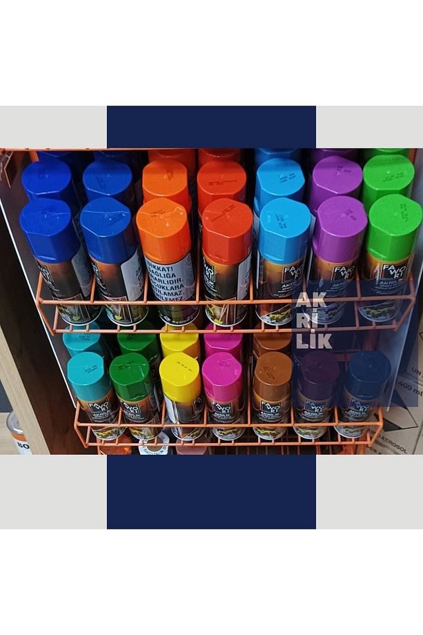 FAWORİ AKRİLİK SPREY BOYA 400 ML SİYAH MAT