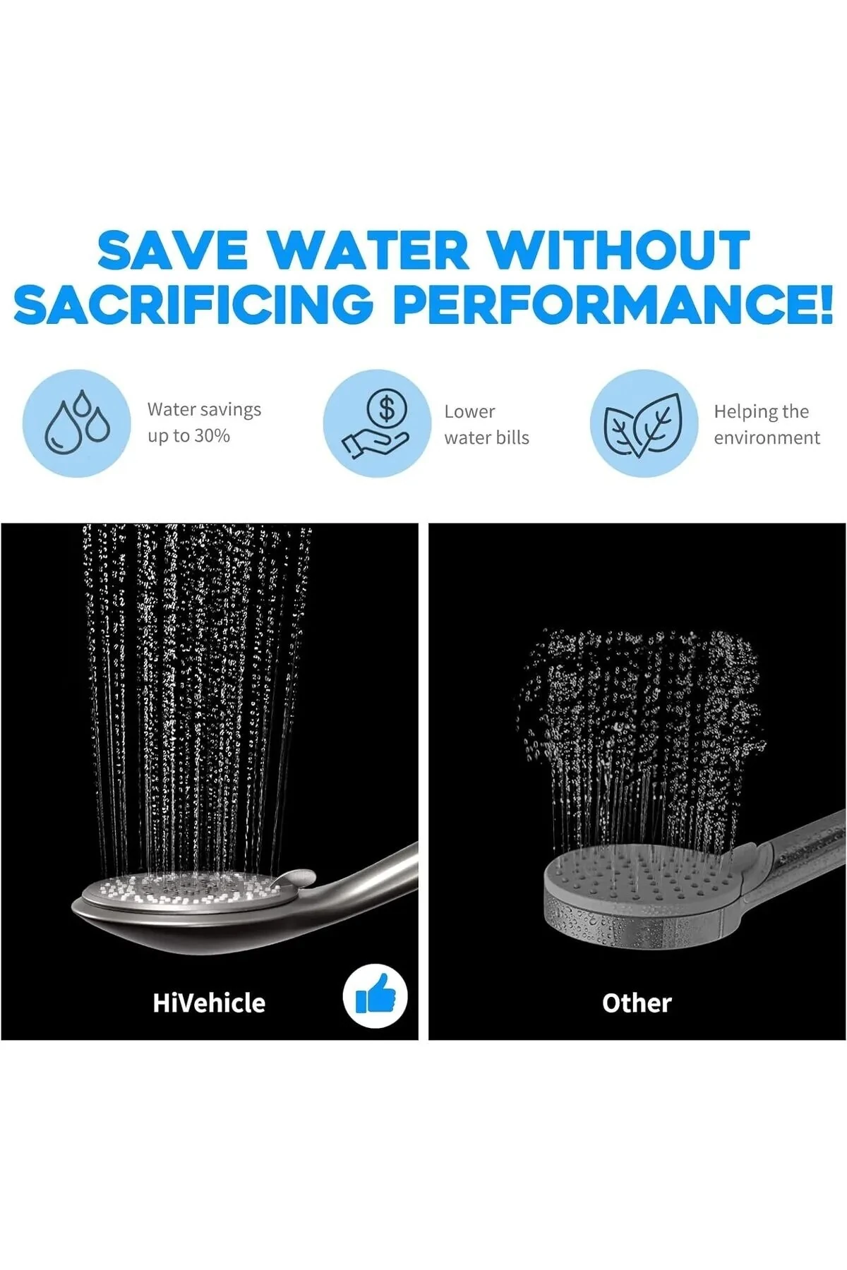 Antrasit Duş Başlık Çelik örgülü 150 CM Hortumlu ve Yapışkanlı Mafsallı Duş Seti