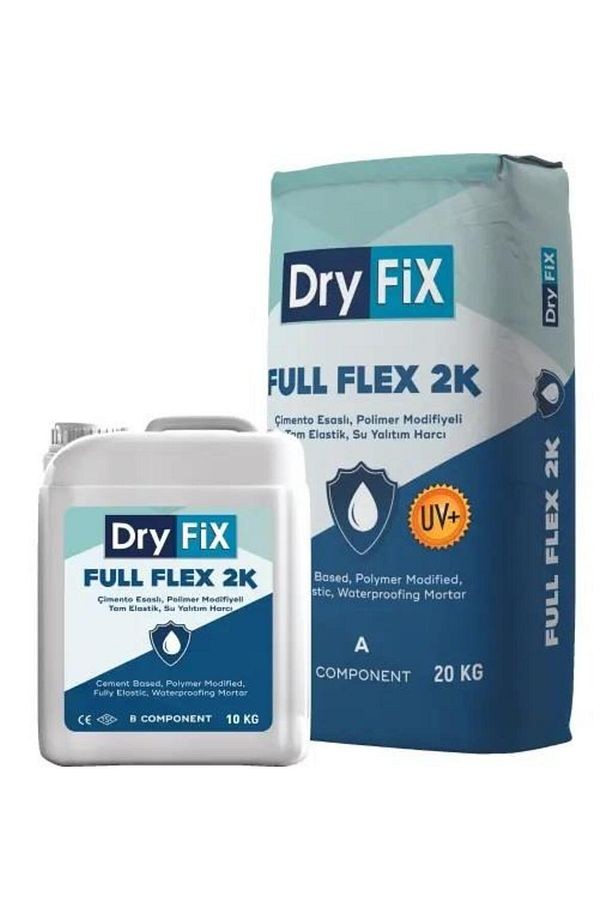 Full Flex 2k Uv Çimento Esaslı Uv Dirençli Tam Elastik Su Yalıtımı 30 Kg Set