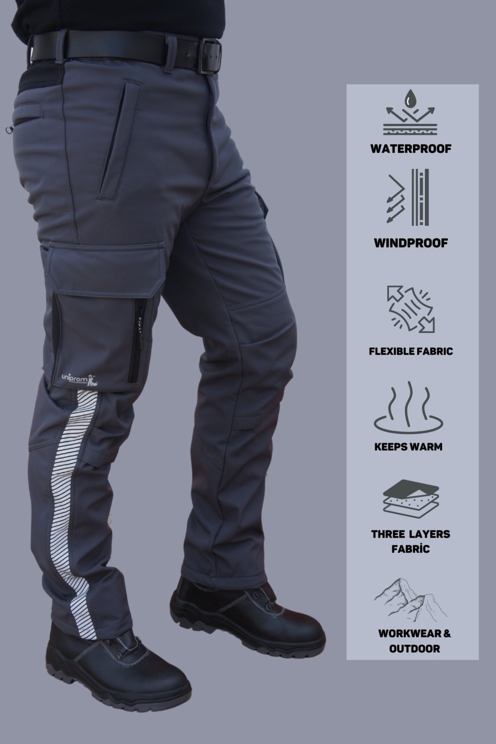Softshell Pantolon Oslo Model Su ve Rüzgar Geçirmez