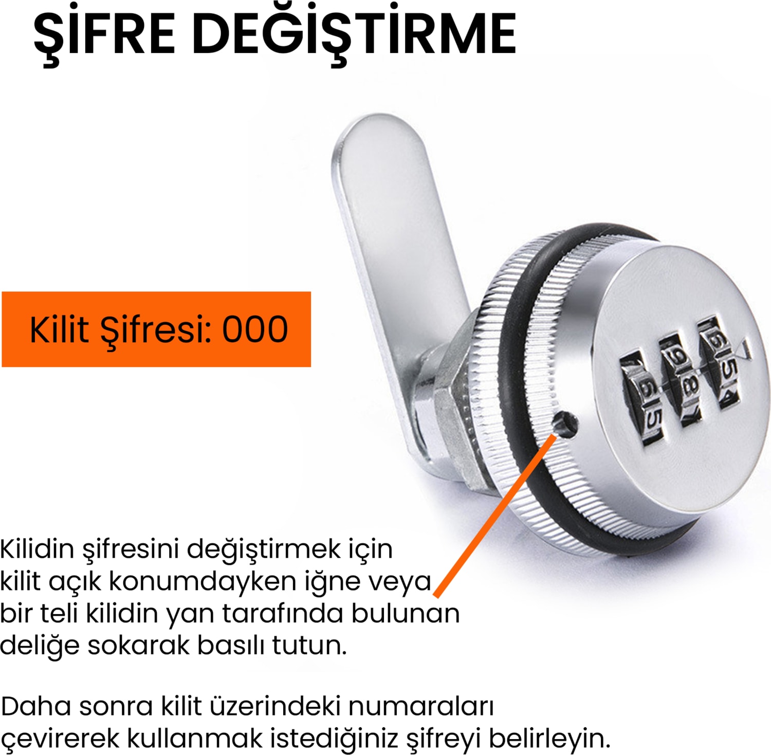 Paslanmaz Çinko Alaşım Anahtarsız Şifreli Mobilya Dolap Çekmece Kilidi