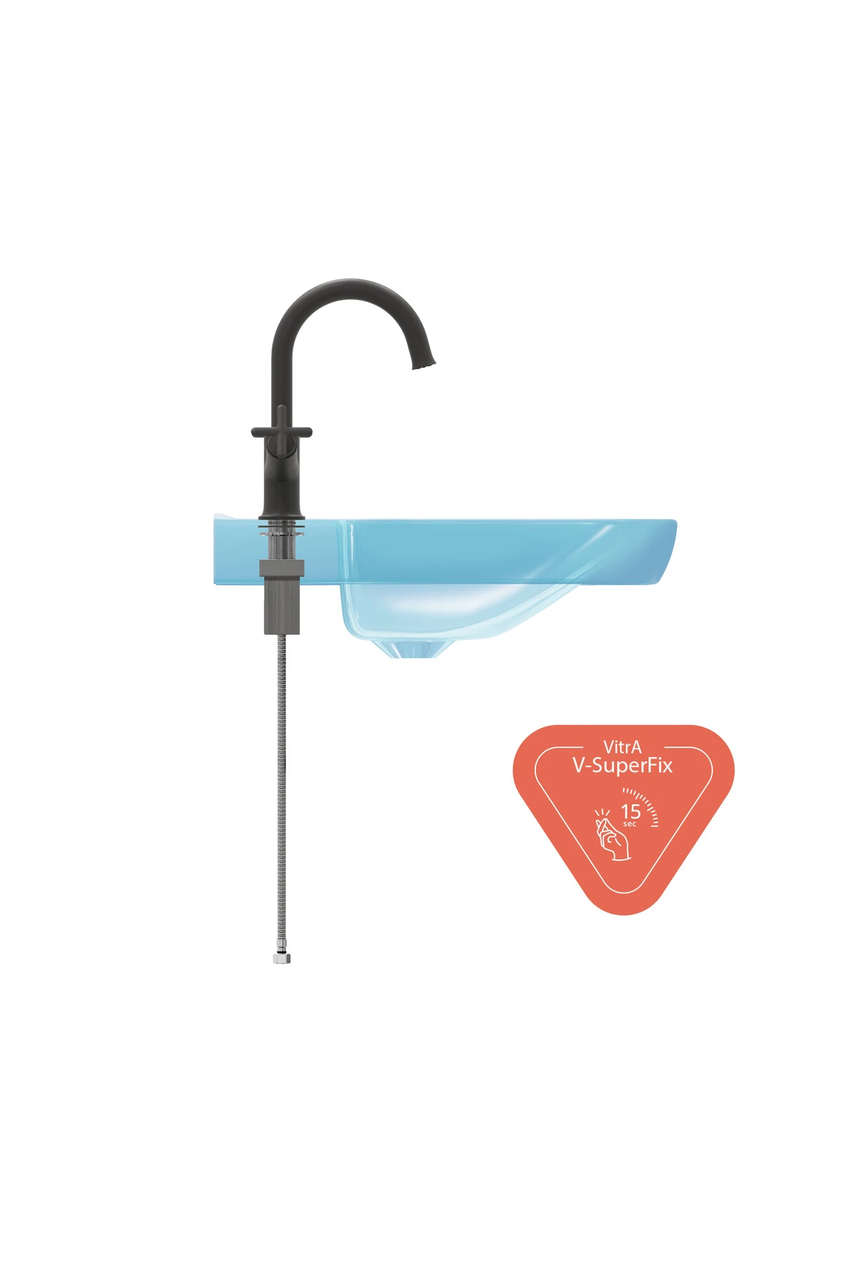 Origin Classic A4288436 Lavabo Bataryası, Çift Kumandalı, Mat Siyah