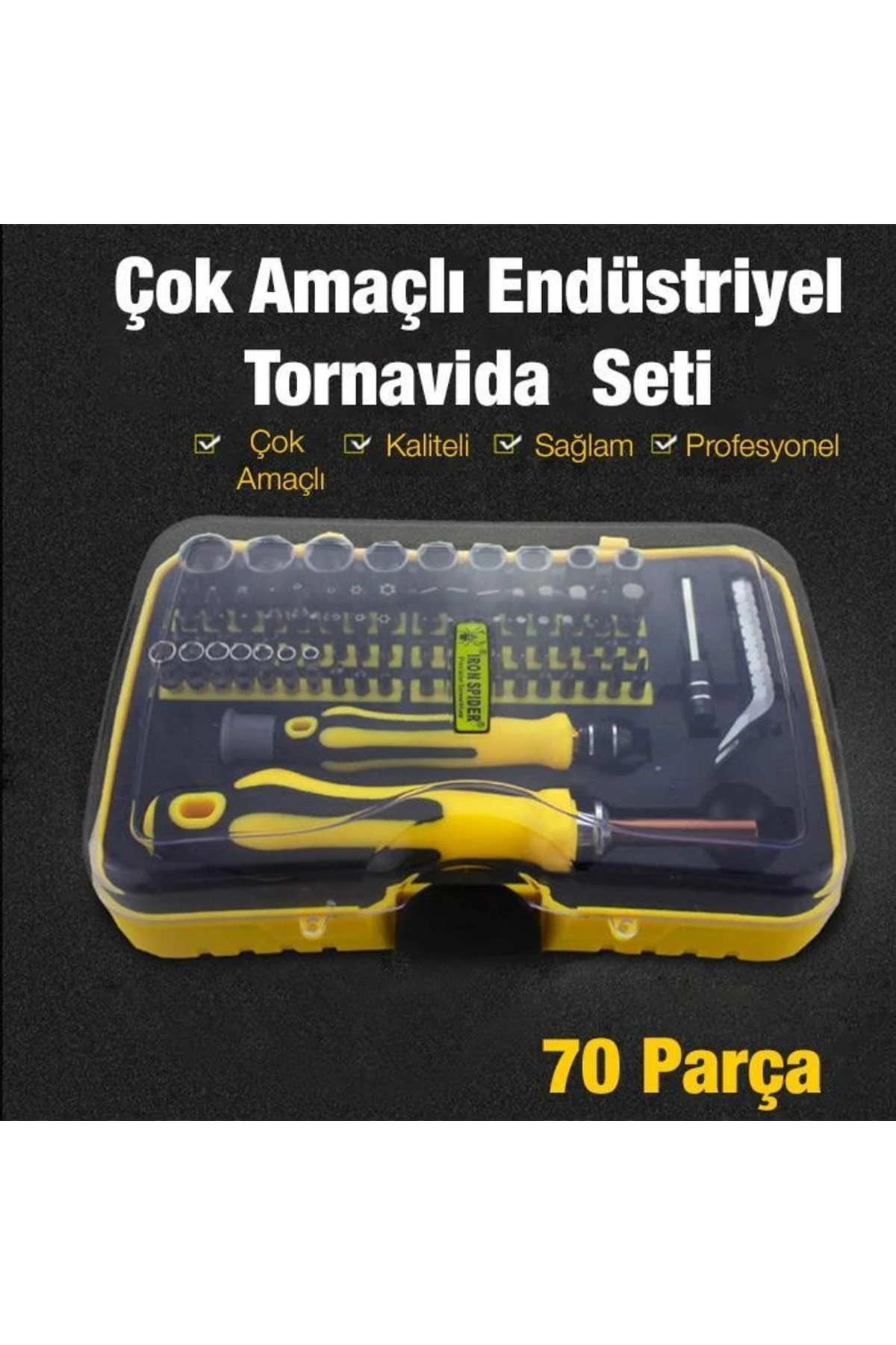 70 Parça Elektronikçi Profesyonel Endüstriyel Tornavida Tamir Seti