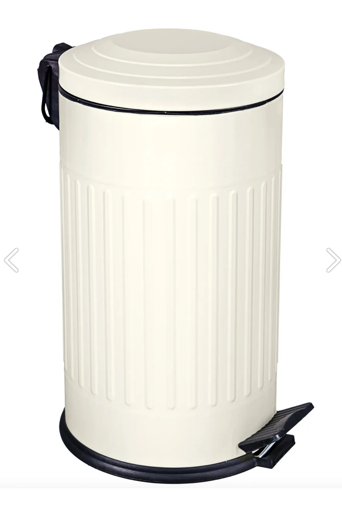 16 LT  Vintage Yavaş Kapanır Pedallı Çöp Kovası KREM