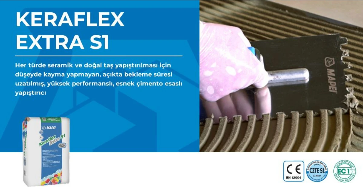 Keraflex Extra S1 Gri 25 kg (Yüksek Performanslı Seramik Yapıştırıcı)
