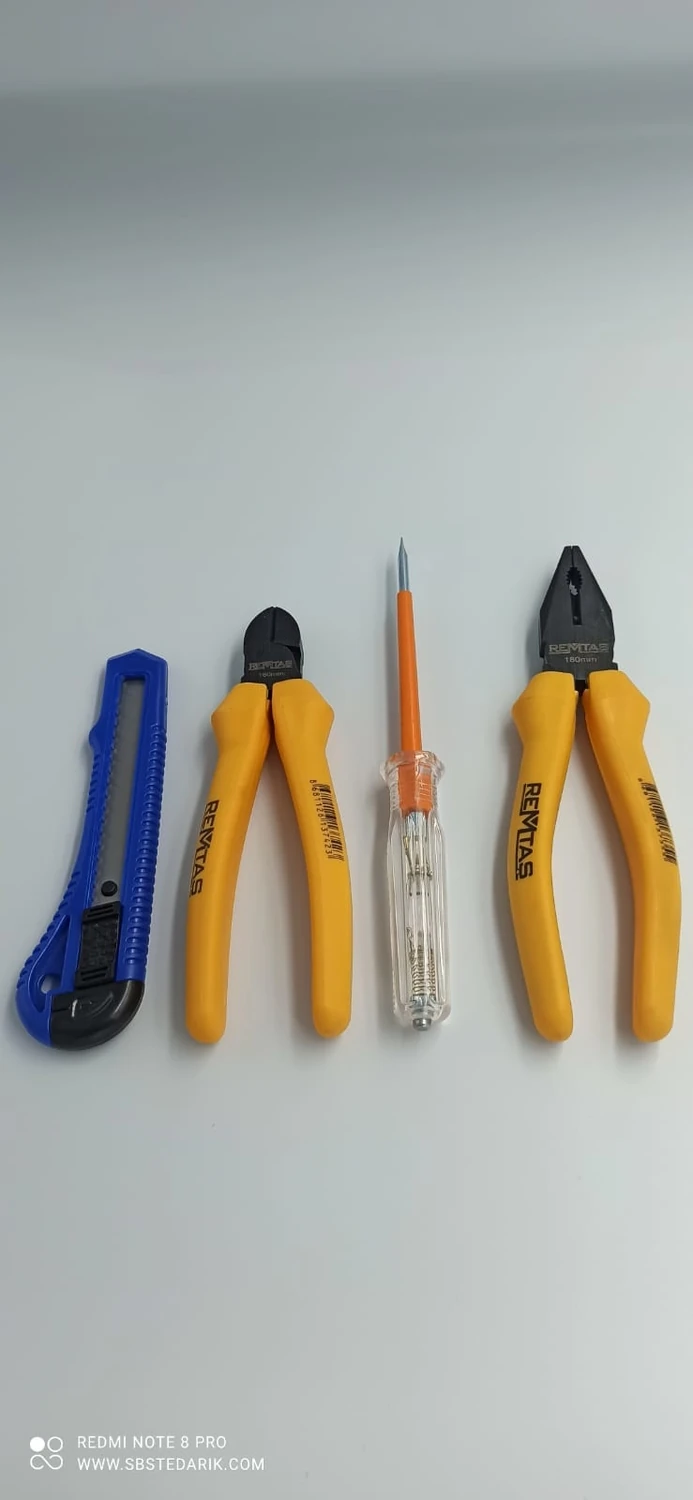 4 Parça Çok Amaçlı Set Remtas Pense Yankeski Kontrol Kalemi Maket Bıcağı Sbstedarik