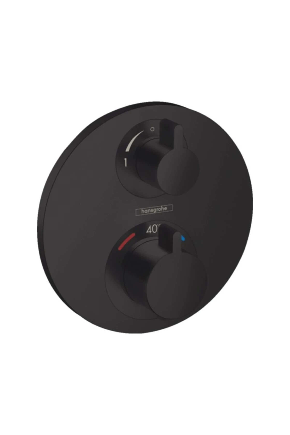 Ecostat S Termostat Ankastre Montaj Satin Siyah, 2 Çıkış