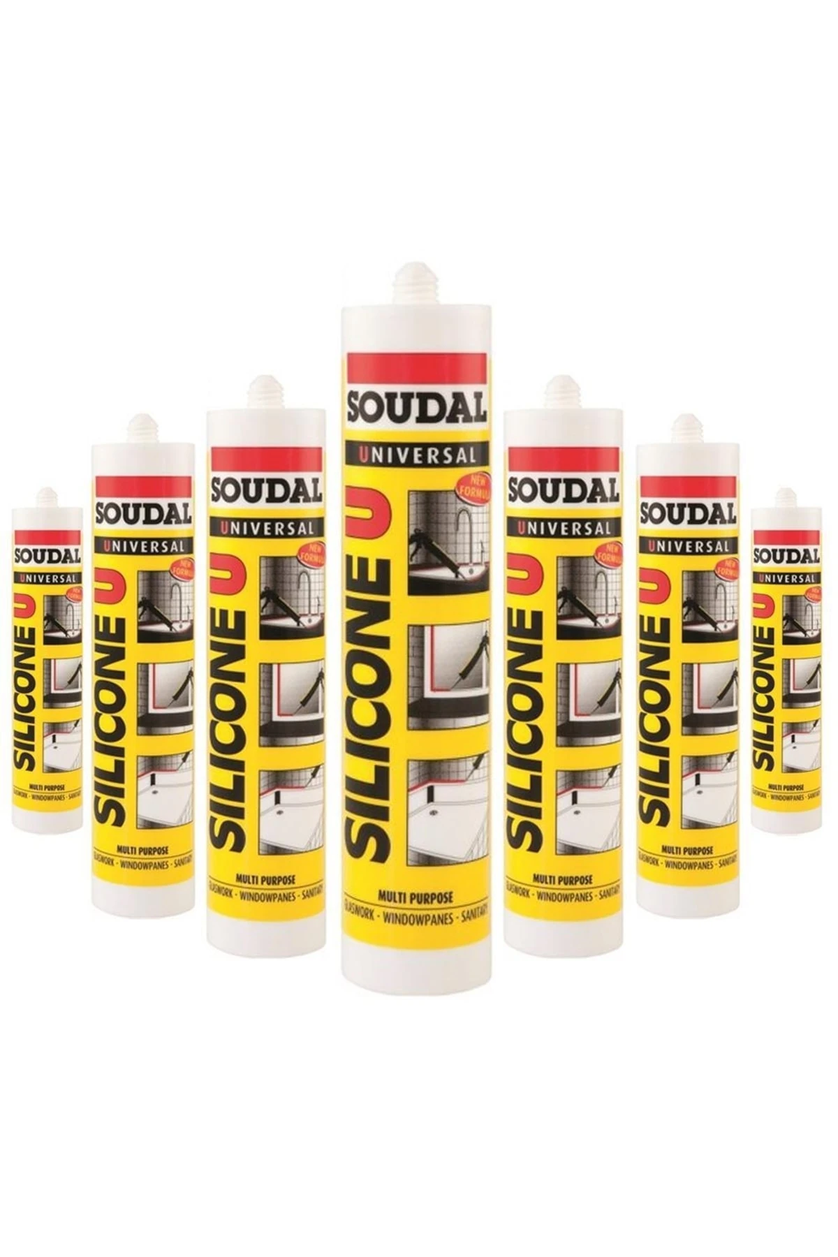 Silicone U Genel Amaçlı Silikon 280 gr Beyaz - 30 Adet 07/24