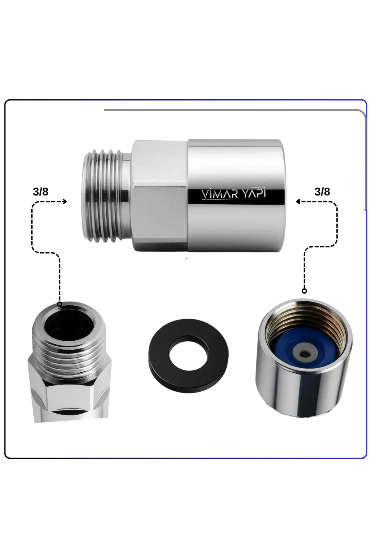 A3157601YP:3/8 Grup Çekvalf Adaptör
