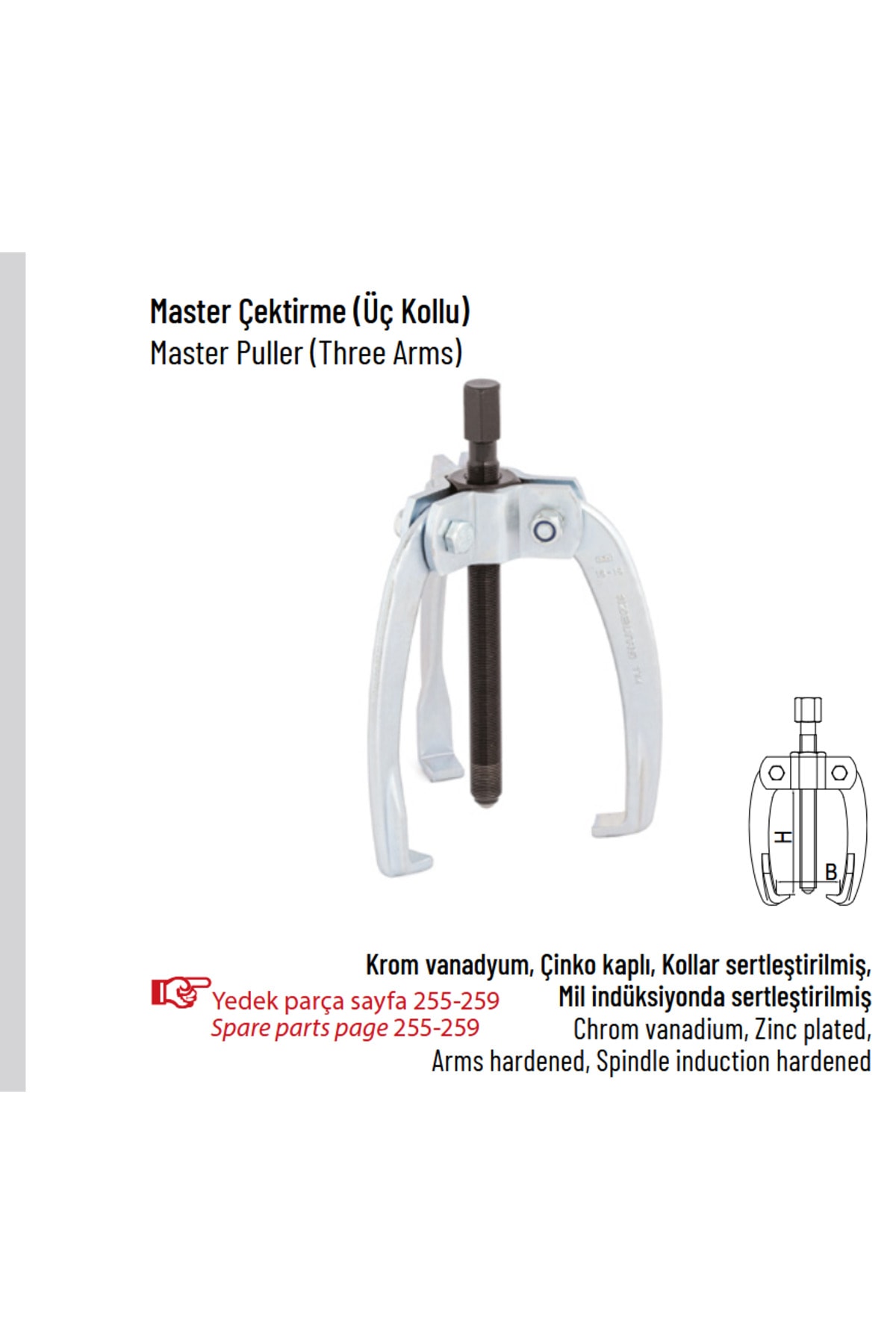 İZELTAŞ Master çektirme (3 Kollu) 16*16