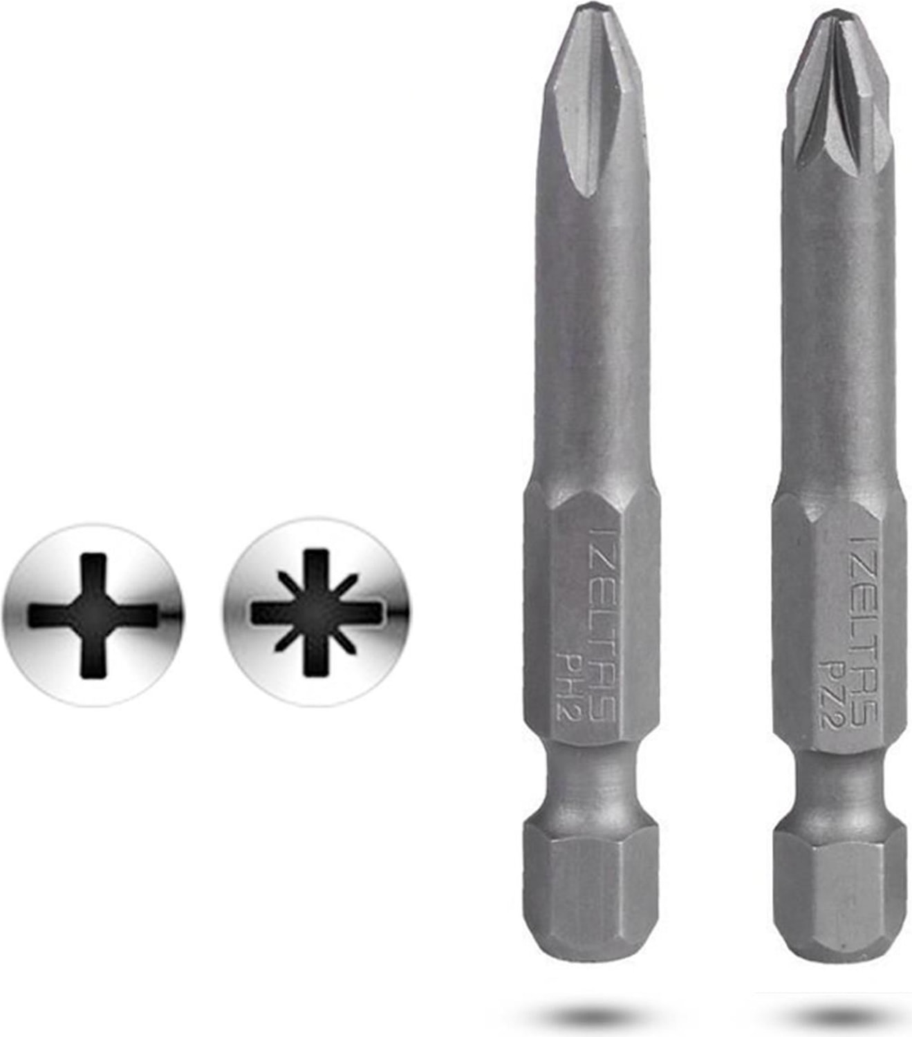 İZELTAŞ Izeltaş 2'li Yıldız Bits Uç Ph2 - Pz2 Matkap Ucu Seti 50 mm