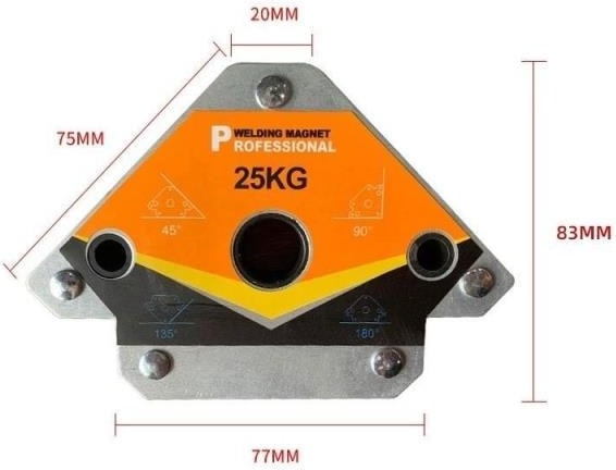 25KG Açılı Güçlü Manyetik Kaynak Lehimleme Gönye Tutucu