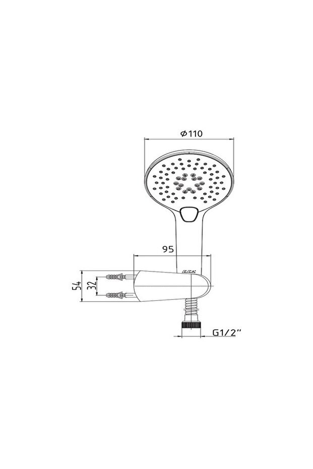 Purity 102117389 Mafsallı Duş Seti Banyo Üst Takımı