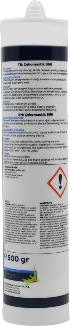 Çeko Montaj Mastiği 280 ml Siyah (666)