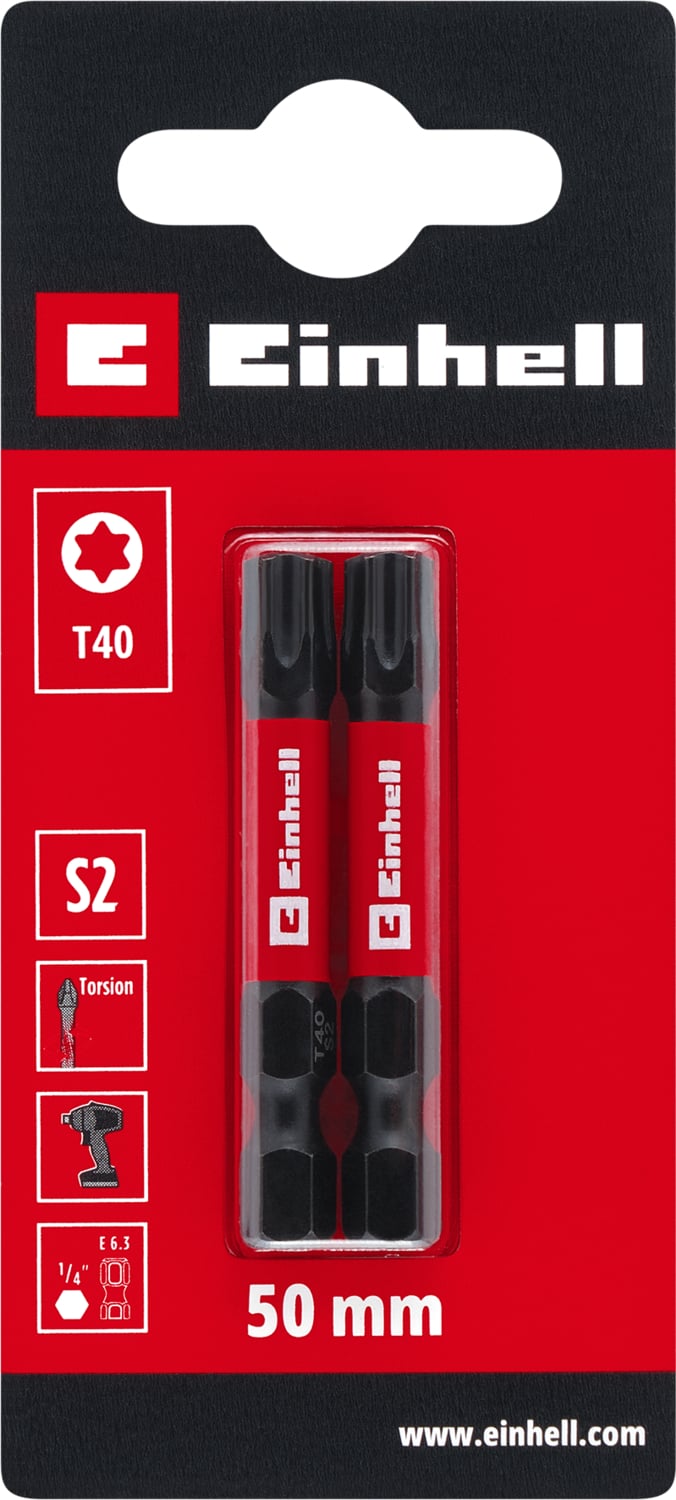 EİNHELL Torx Bits Uç 50 mm T40 S2 2 Adet