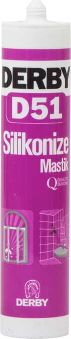 D51 Silikonize Mastik Beyaz 500 gr