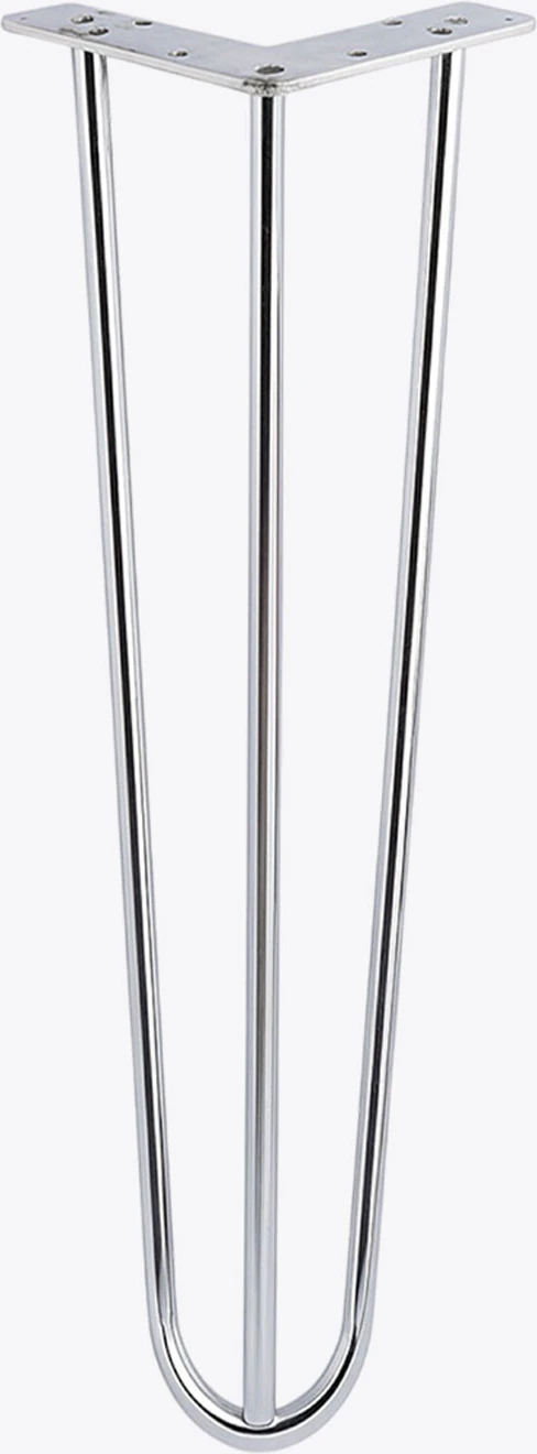 Martı 71 cm Krom Gümüş Metal Masa ve Sehpa Ayağı Tekli Sağlam Mobilya Yükseltici Destek Ayak Modeli