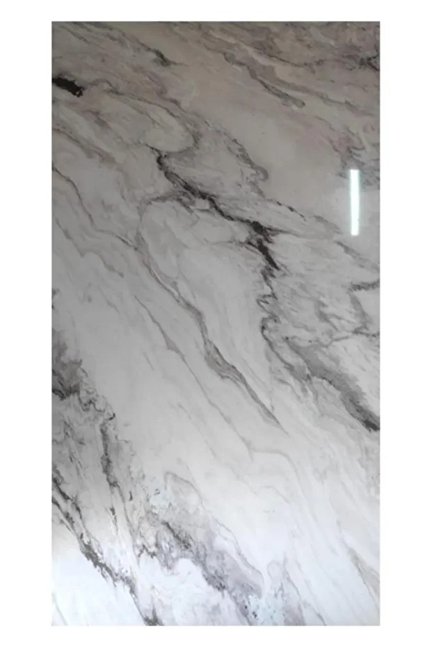Alternatif Kaplama UV PVC Fırtına Mermer Desenli 1 Adet 60x120cm Ev Ofis Otel Duvar Kaplama Paneli