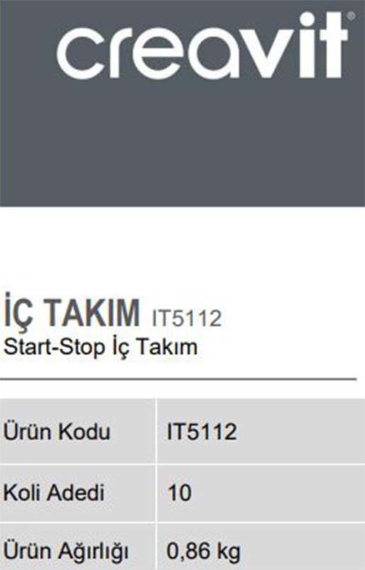 IT5112 Start-Stop Iç Takım