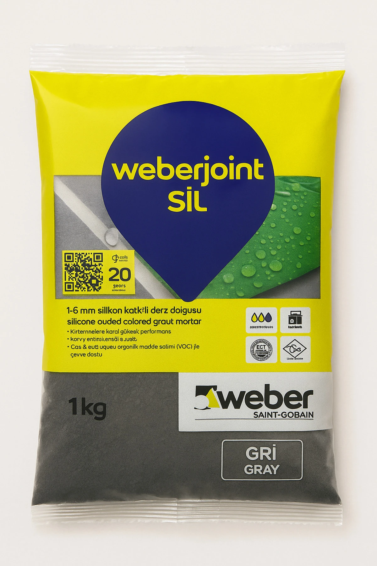 SİLİKONLU DERZ DOLGU 1 KG GRİ