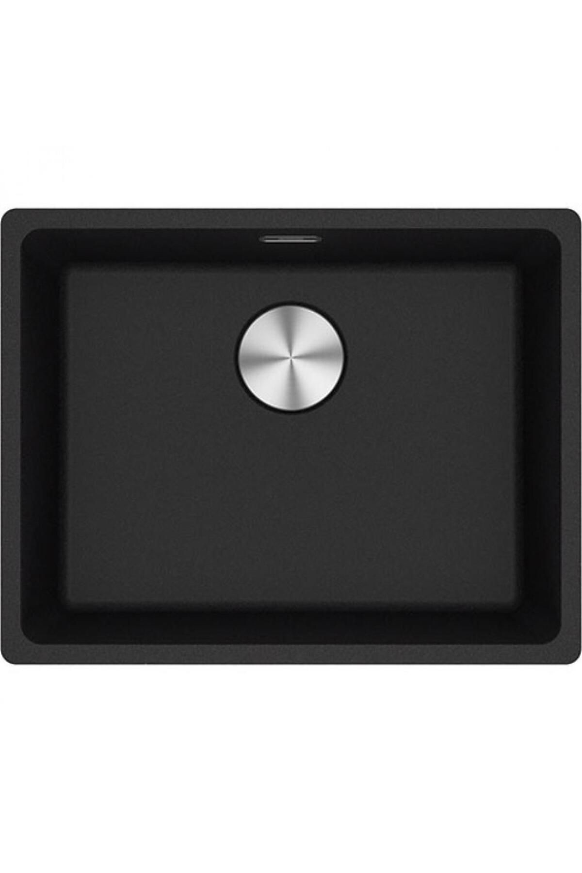 Granit Eviye Tek Gözlü Damlalıksız Bx Maris Mrg 210/110-52 Nero F125.0688.487k