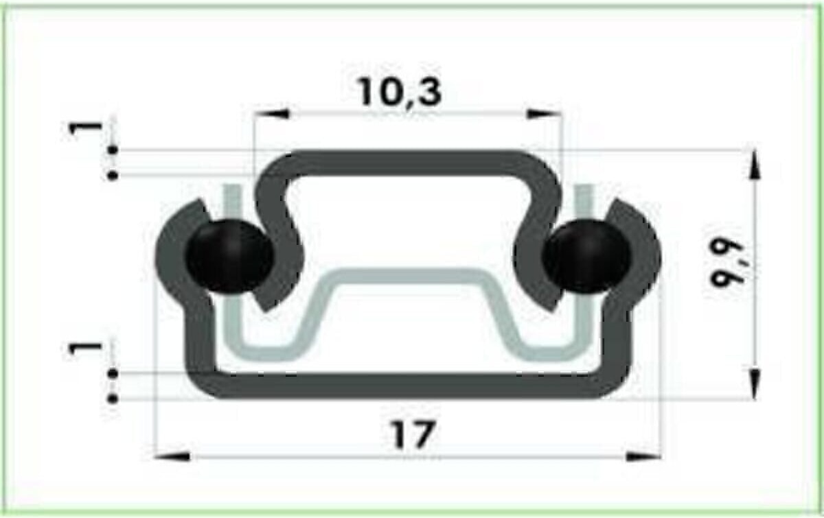 Metal Bilyalı Çekmece Rayı 17mm x 35cm Tek Açılım - Dayanıklı Mekanizma ile