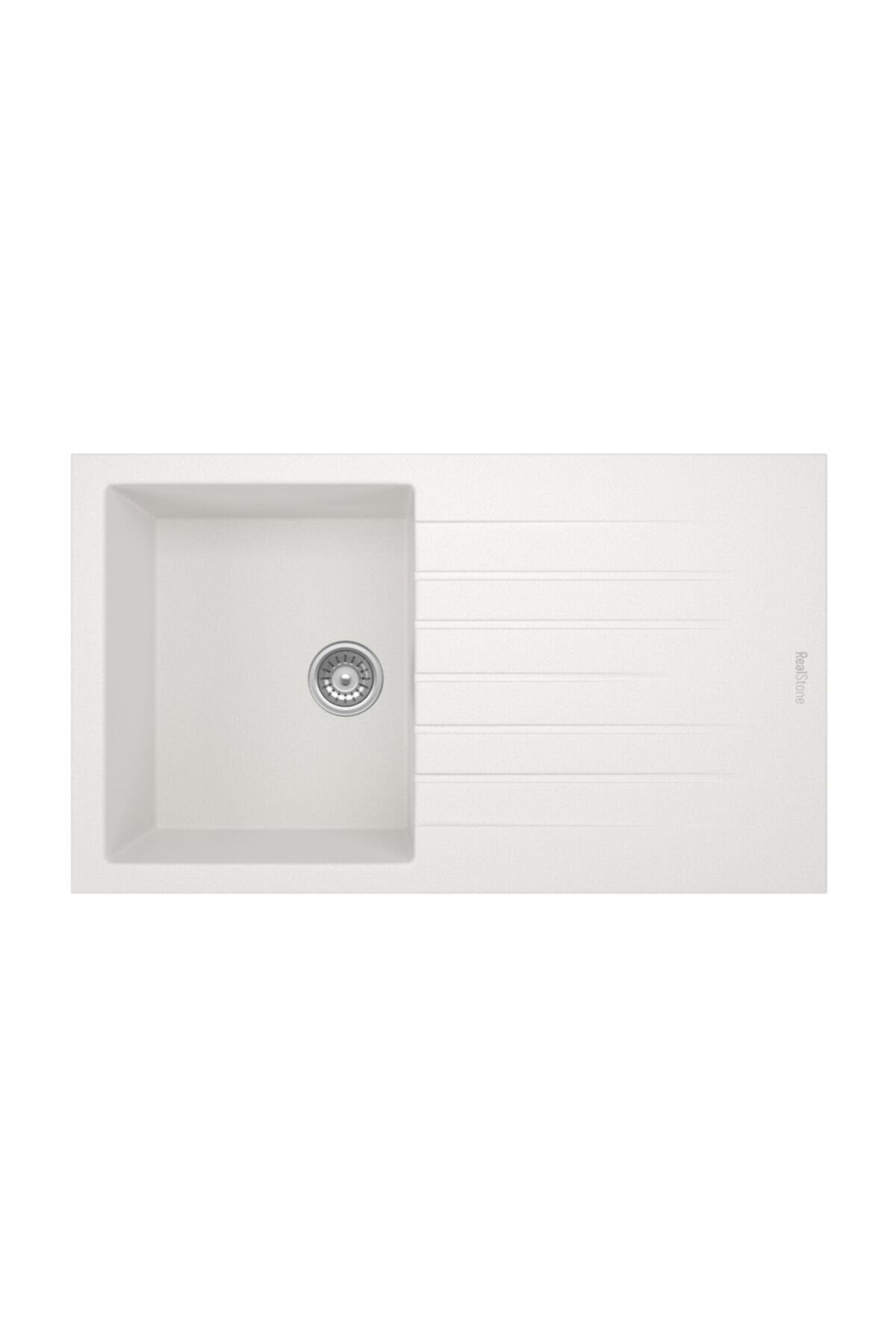 Granit Eviye 50x86 Cm Beyaz Troya Tezgah Üstü-tezgaha Sıfır