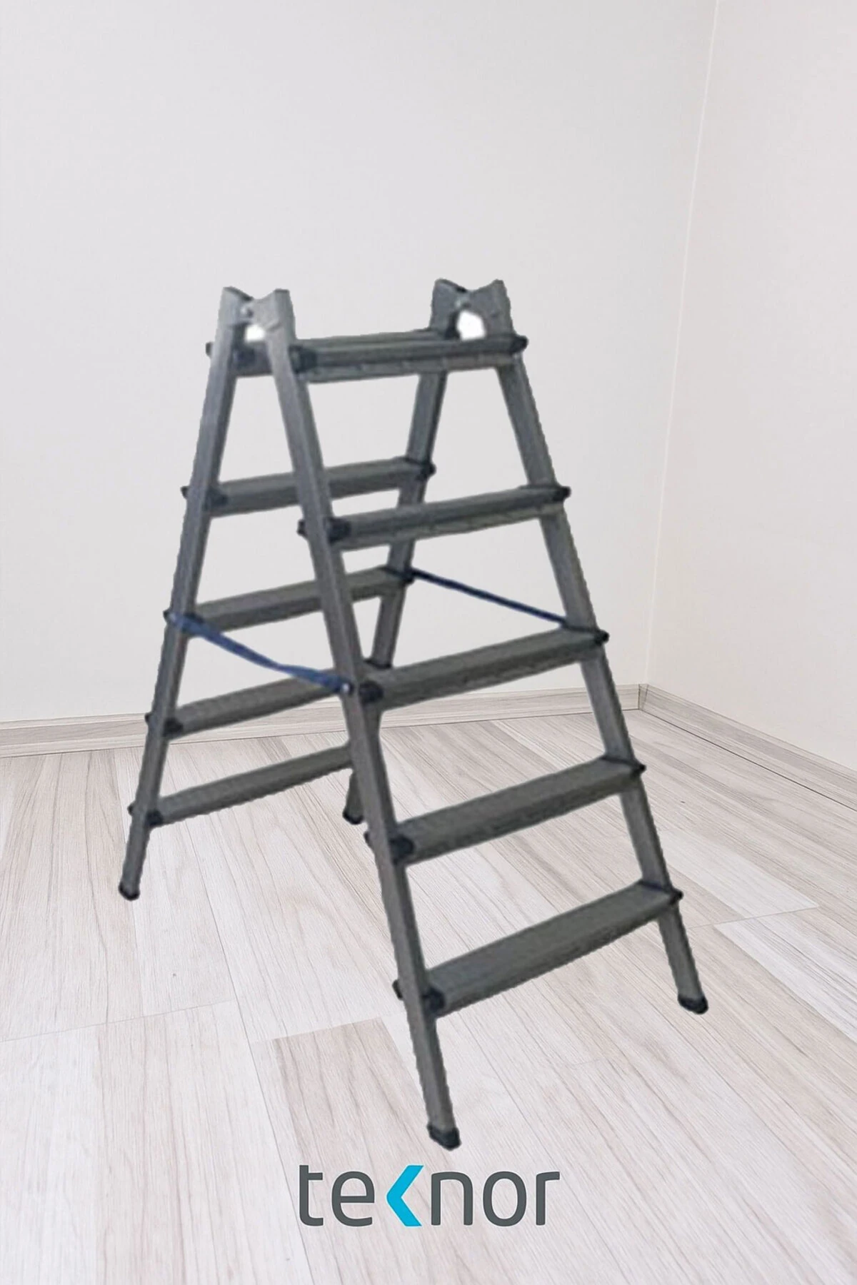 Çift Taraflı Dayanıklı 5+5 Metal Basamaklı Merdiven