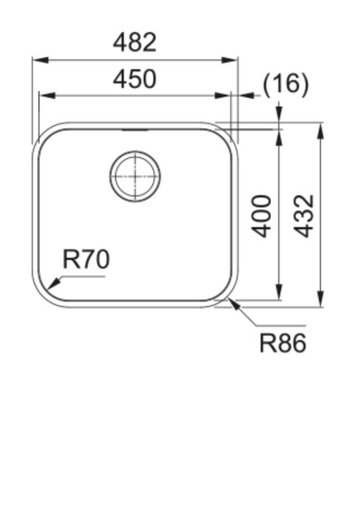 SRX 110-45 TEZGAH ALTI ÇELİK EVİYE