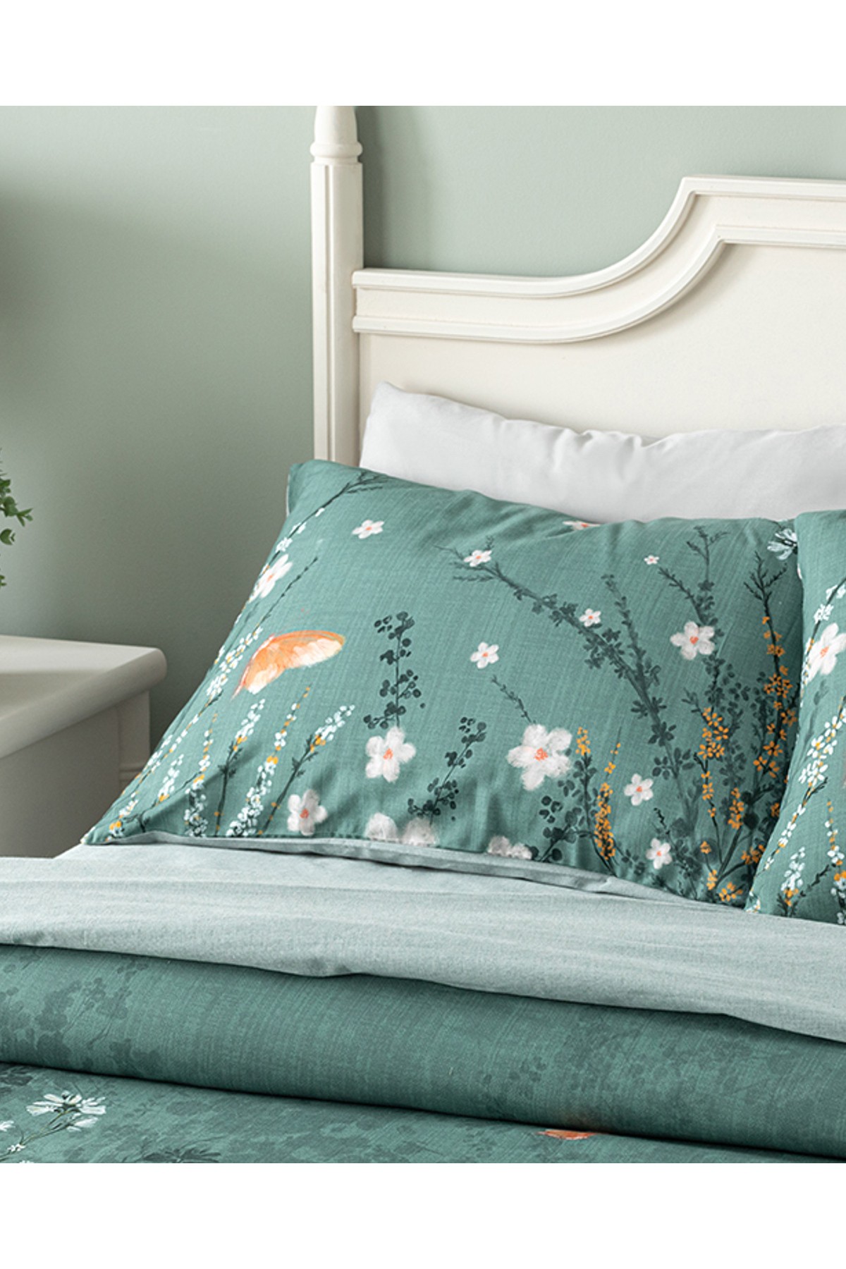 Sweet Spring Dijital Baskılı Soft Cotton Çift Kişilik Nevresim Takımı 200x220 Cm Yeşil