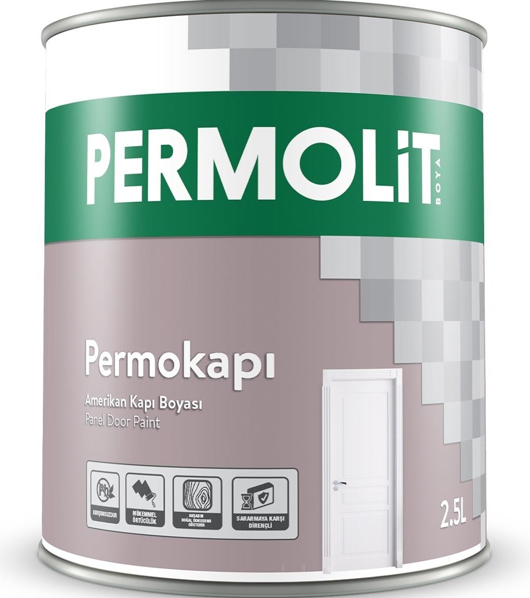 Sentetik Amerikan Panel Kapı Boyası Açık Kahve 2.5 Lt.