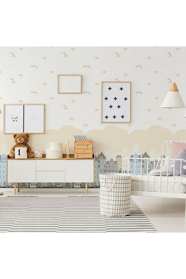 Ada Kids 8902-2 Duvar Kağıdı Mavi Bulutlu