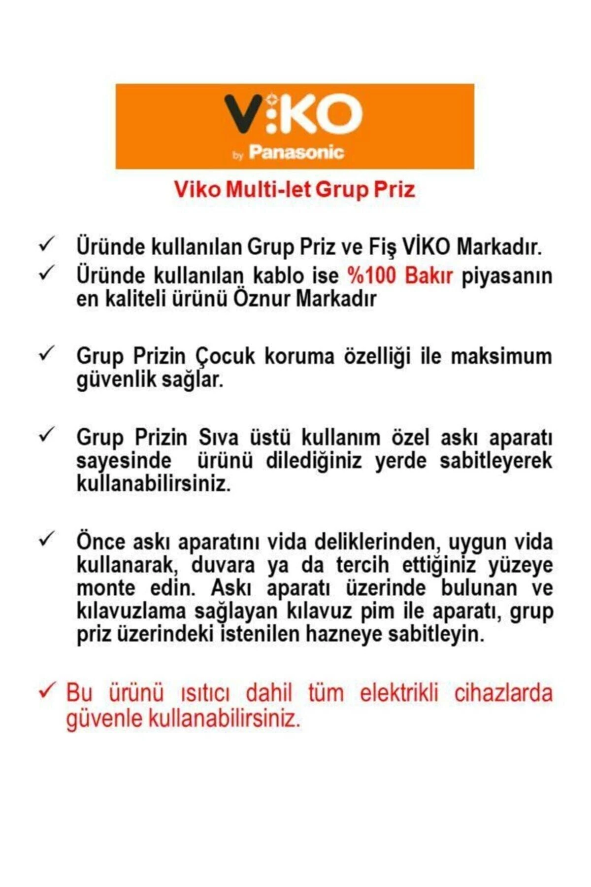 Kaliteli 3'lü Grup Priz Topraklı Çocuk Korumalı - 20 Metre Kablo (ÖZNUR)