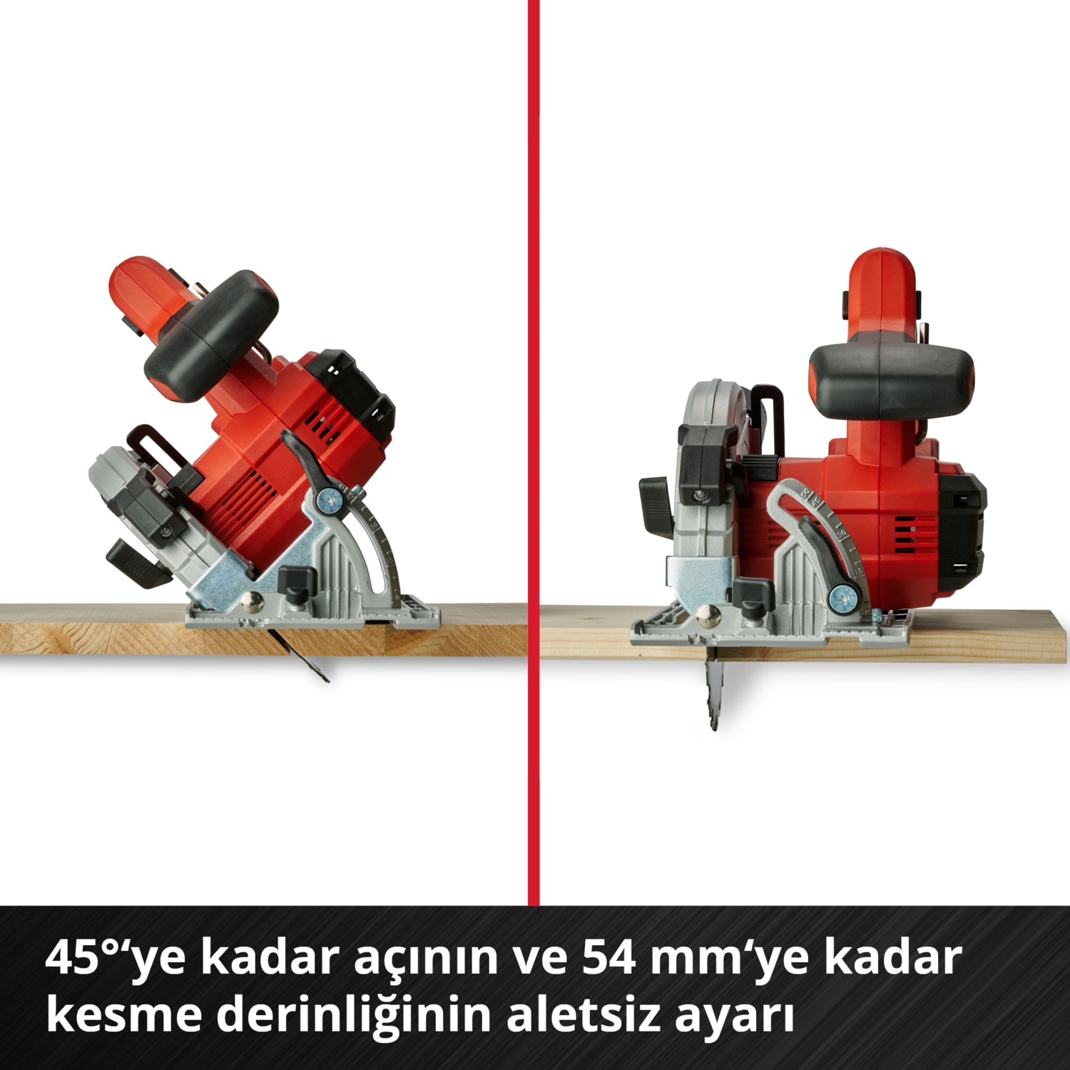 Akülü Daire Testere TE-CS 18/165-1 Li-Solo Power X-Change (18 V, Li-Ion, Ø165 x Ø20 mm Testere Bıçağı, Aletsiz Kesim Derinliği ve Açı Ayarı, Akü ve Şarj Cihazı Dahil Değildir) - 4331207