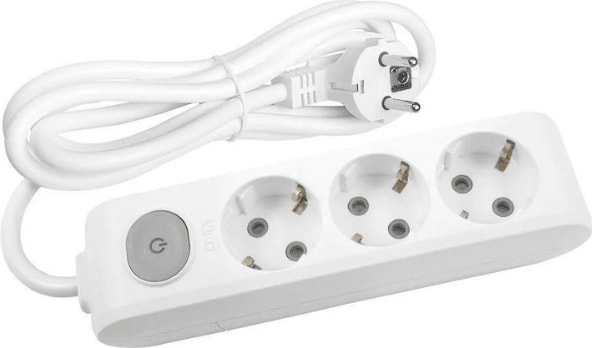 Multi Let (3'lü) Üçlü Priz Topraklı Anahtarlı Kablolu 2 (Iki) Metre